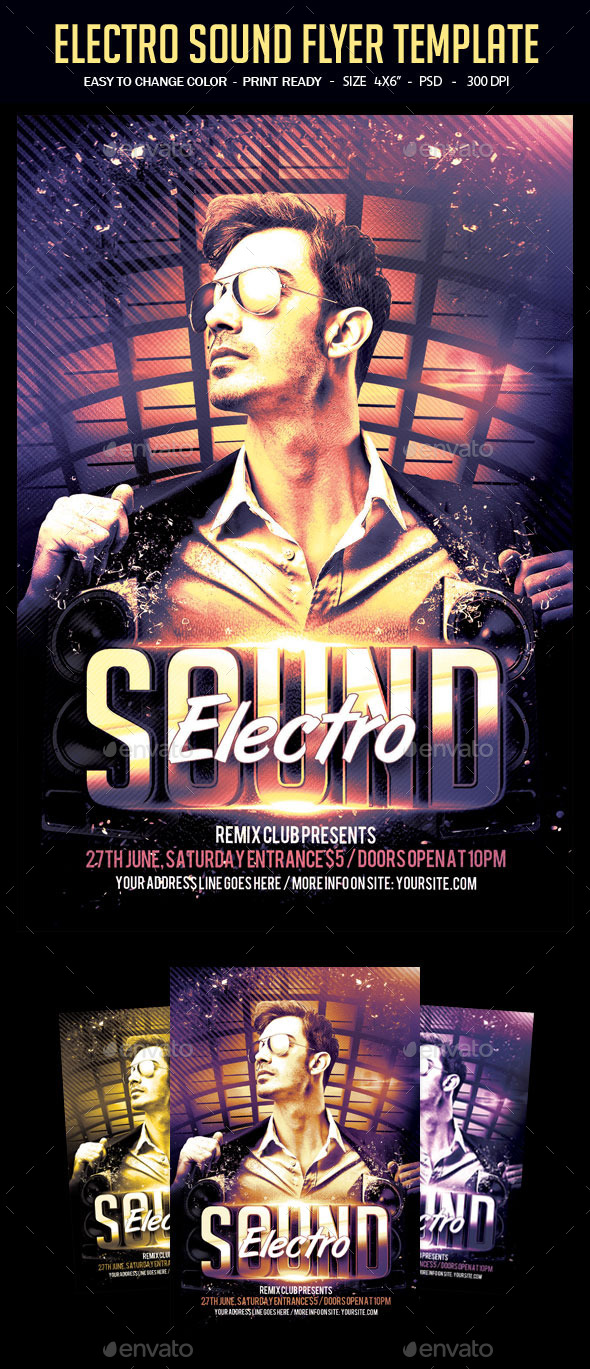 Electro Sound Flyer Template - Clubs & Parties Events