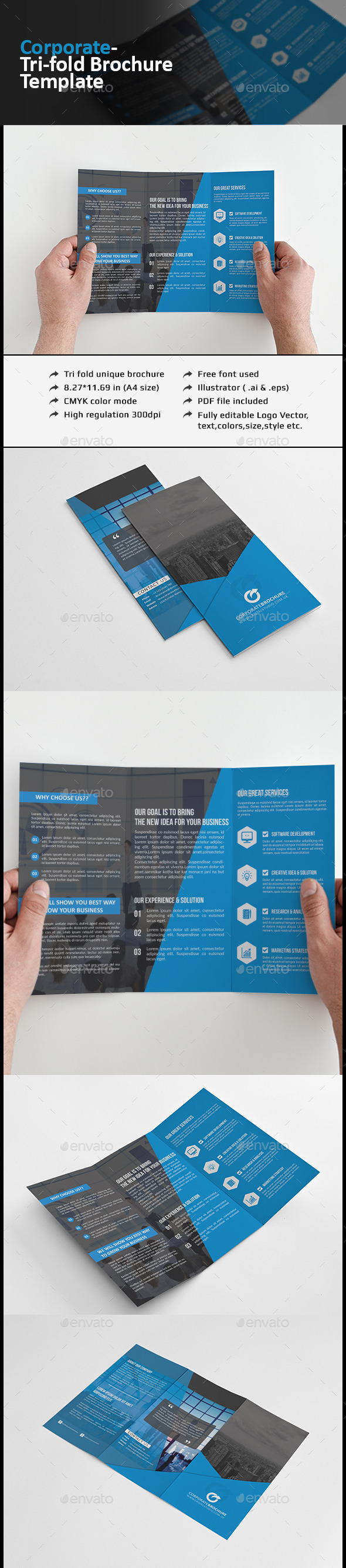 Tri-fold Brochure-Multipurpose - Corporate Brochures