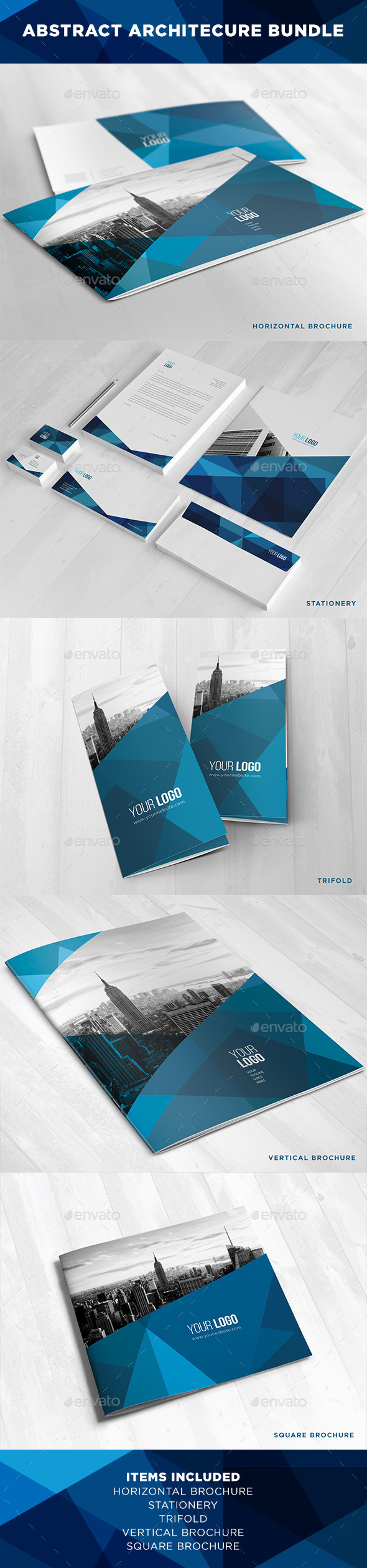 Abstract Architecture Bundle - Brochures Print Templates