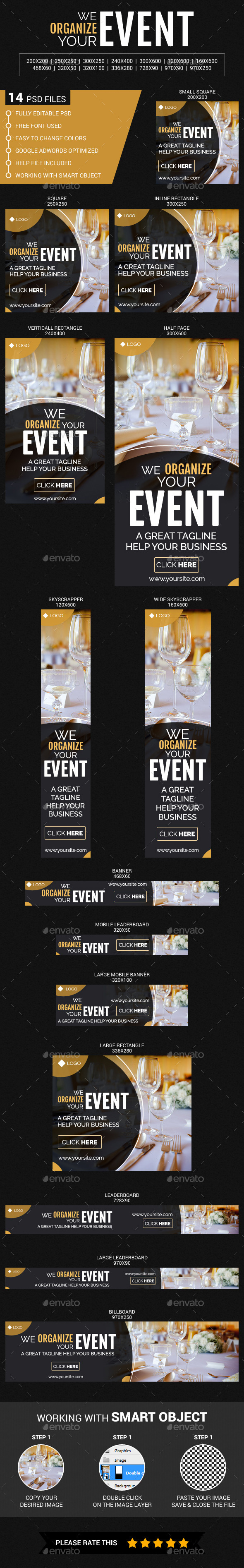 Event Organize - Banners & Ads Web Elements