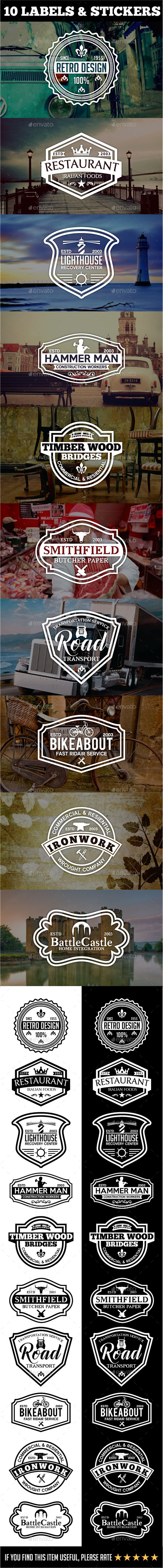10 Labels & Stickers Vol 5 - Badges & Stickers Web Elements