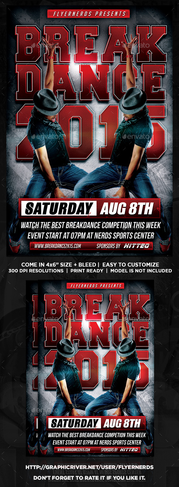 Break Dance 2K15 Competion Sports Flyer - Sports Events