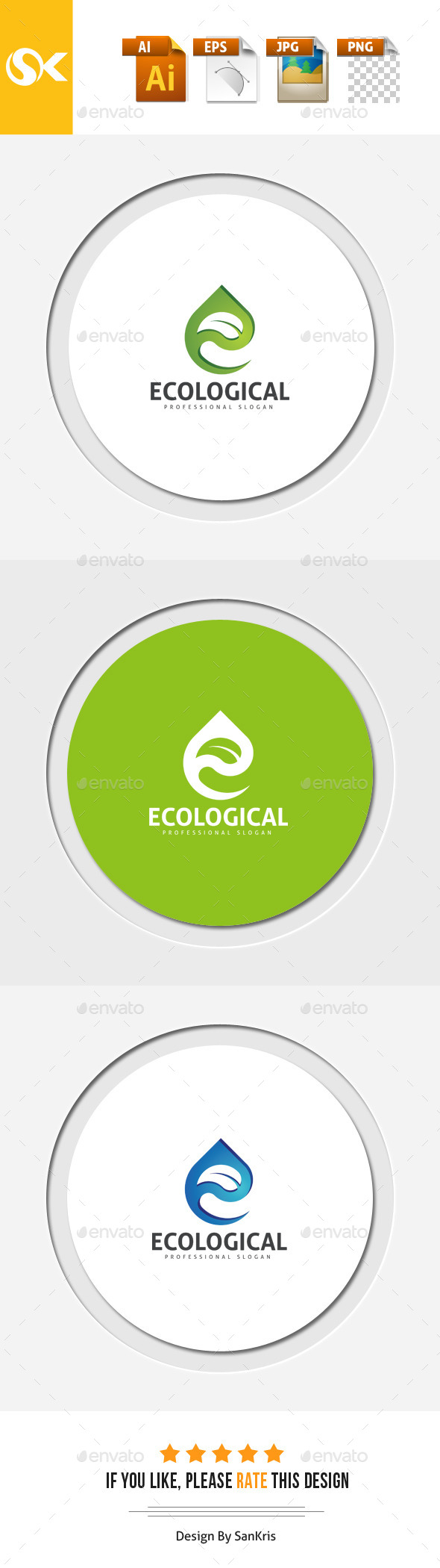 Ecological Logo Design - Letters Logo Templates