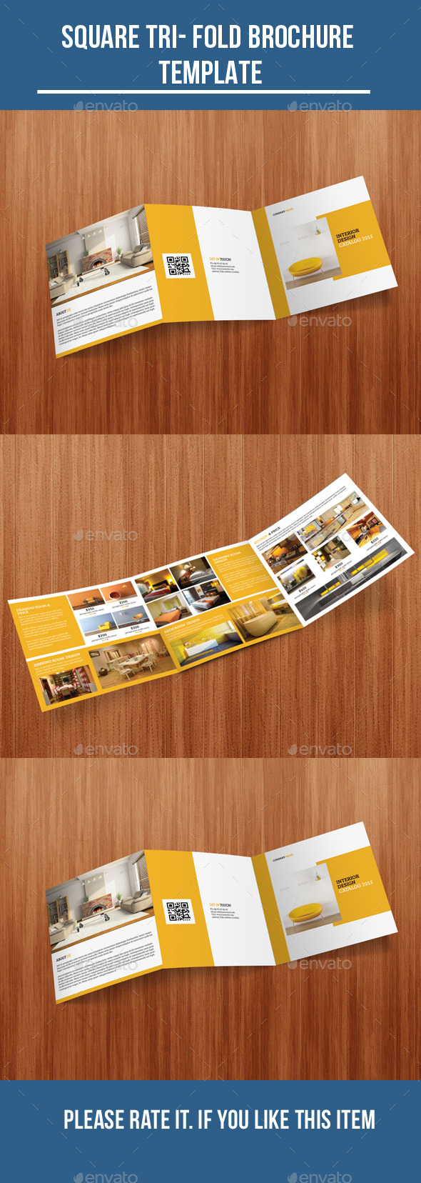 Interior Square Tri- Fold Brochure - Corporate Brochures