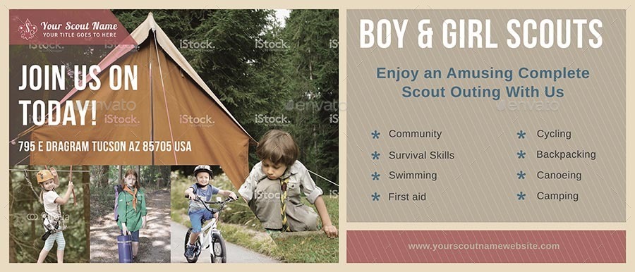 Kids Scouts Billboard , Print Templates | GraphicRiver