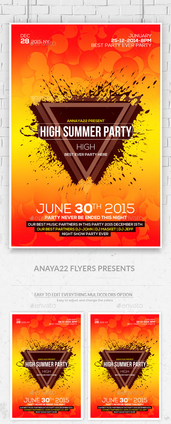 Minimal Summer Party Flyer - Clubs & Parties Events