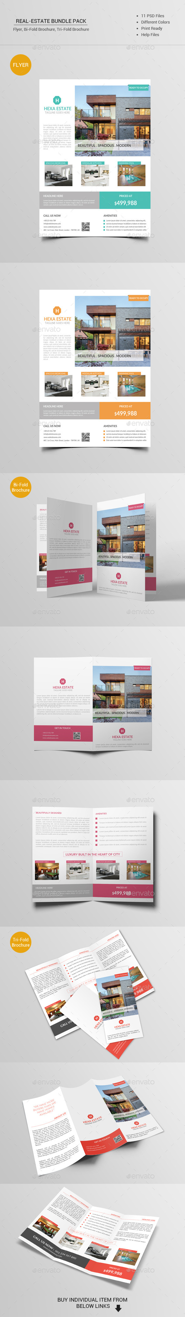 Real Estate Bundle Pack - Brochures Print Templates