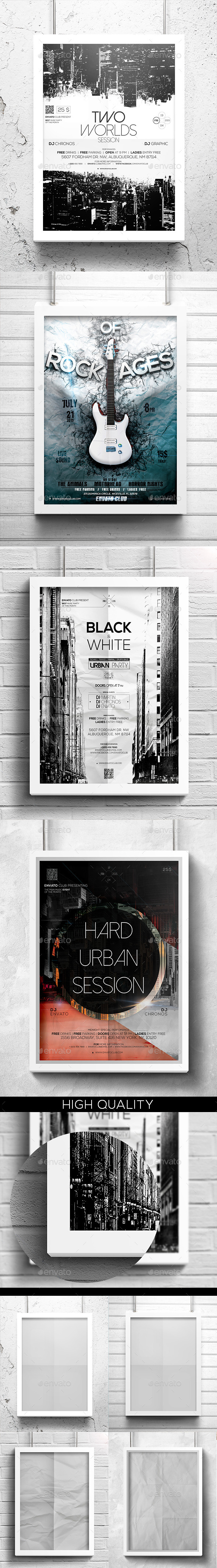 A4 Light Poster Mockups - Posters Print