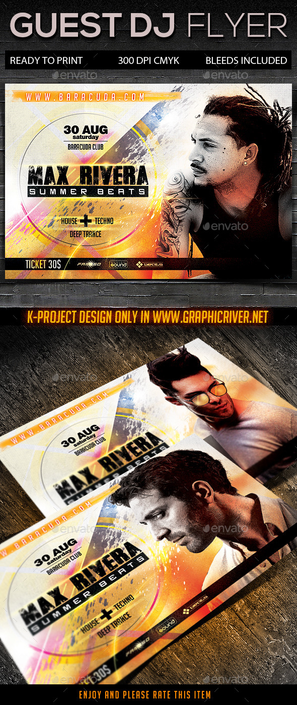 DJ Guest Flyer - Clubs & Parties Events
