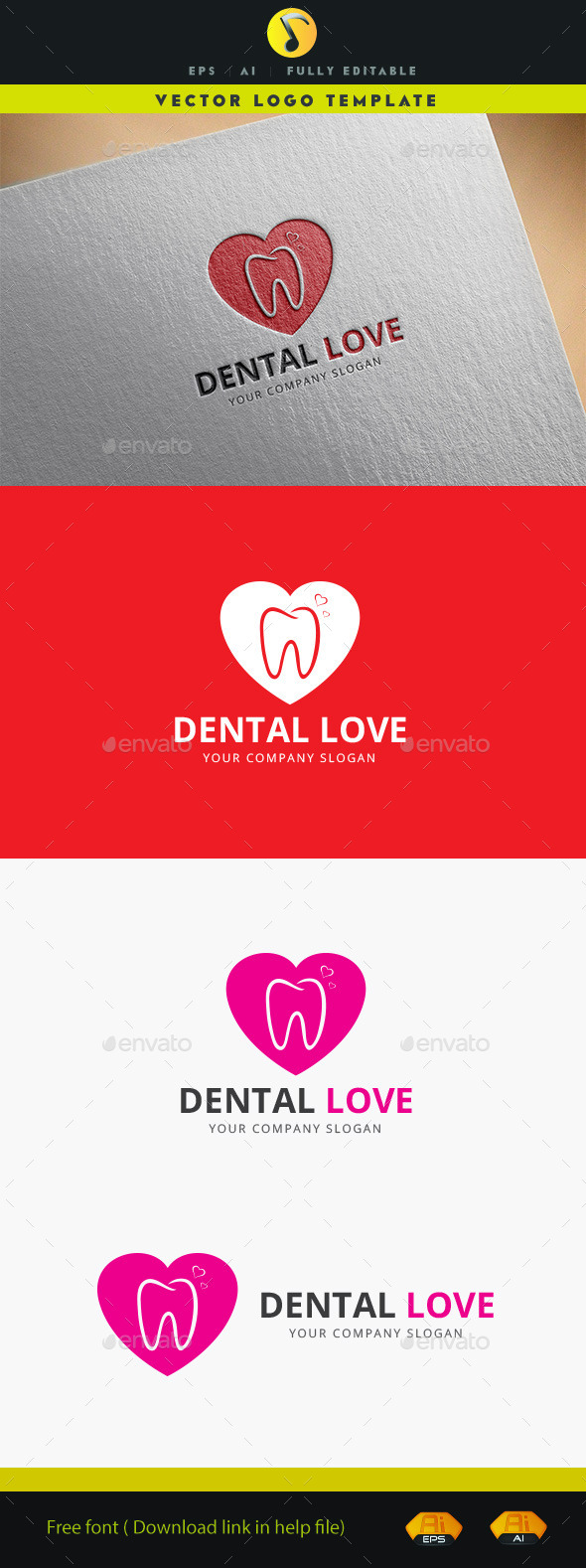 Dental Love - Objects Logo Templates