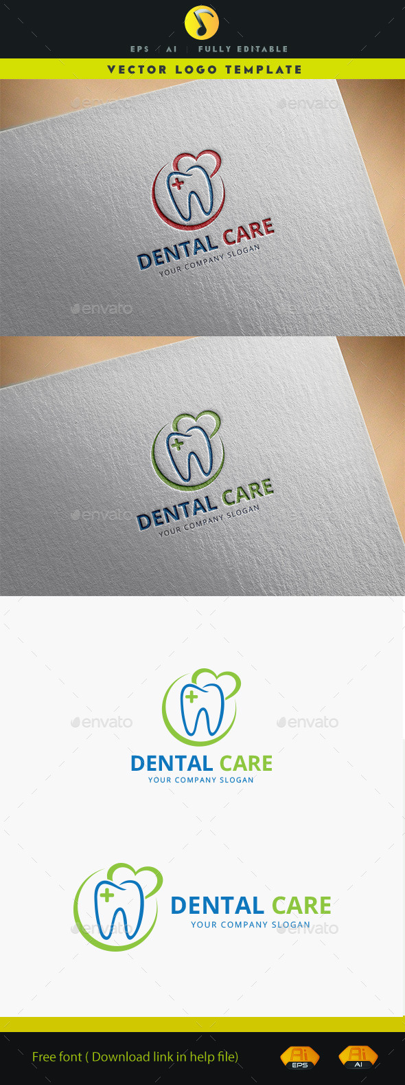 Dental Care Logo - Objects Logo Templates