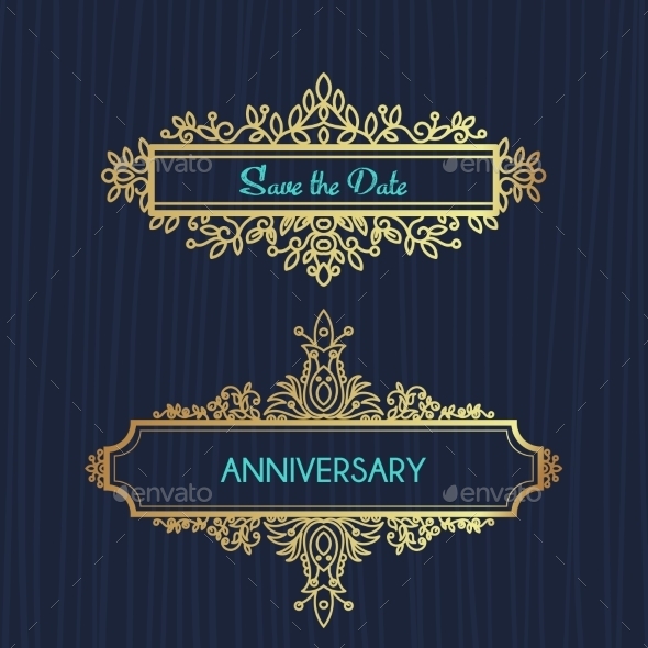 Floral Design Elements Vintage Dividers in Black - Borders Decorative