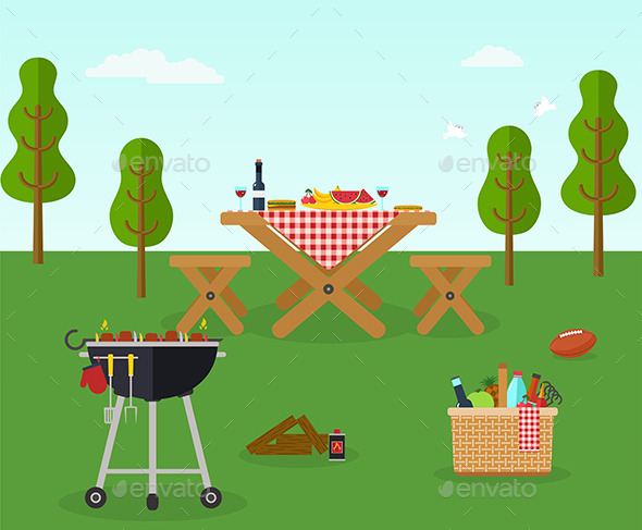 Picnic BBQ Party Outdoor Recreation - Food Objects