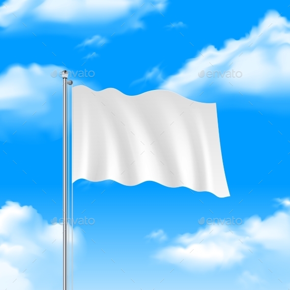 Flag on the Blue Sky