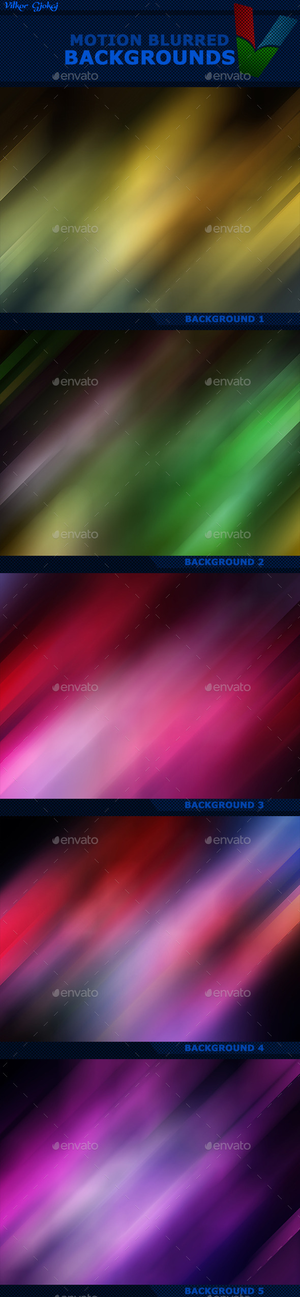 Motion Blurred Backgrounds - Abstract Backgrounds