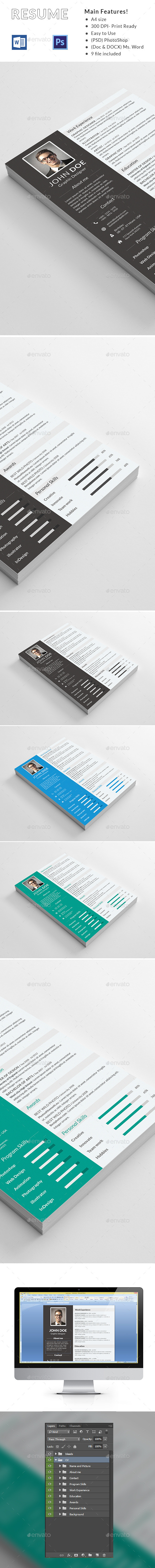 Clean Resume/CV - Resumes Stationery