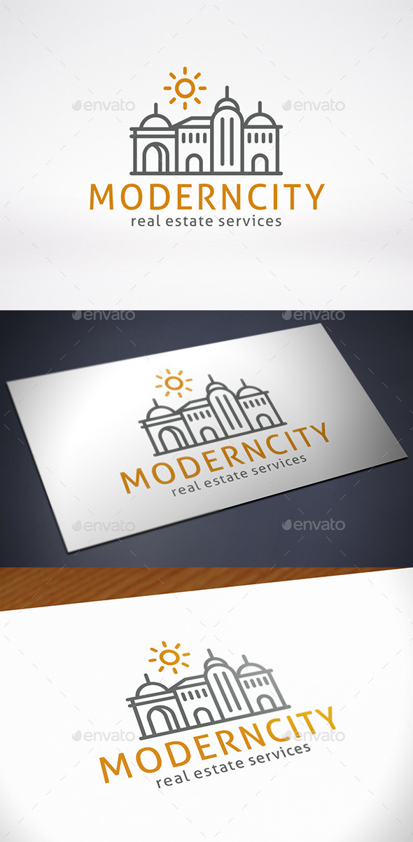 Modern City Logo Template - Buildings Logo Templates