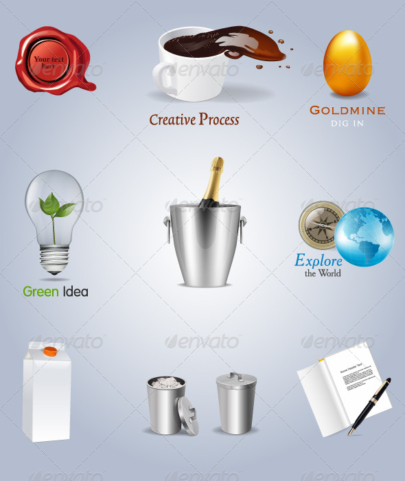 Concept icons set. vector - Conceptual Vectors