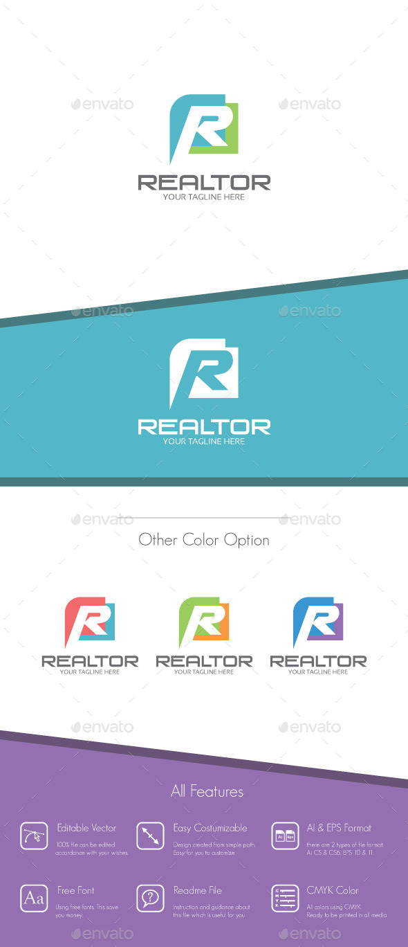 Realtor - Letter R Logo - Letters Logo Templates