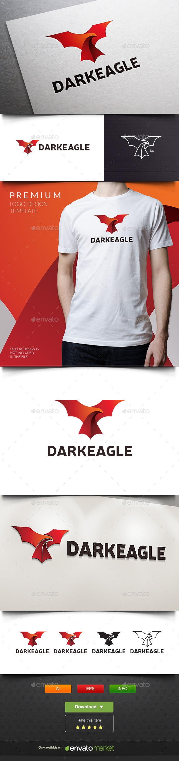 Dark Eagle - Animals Logo Templates
