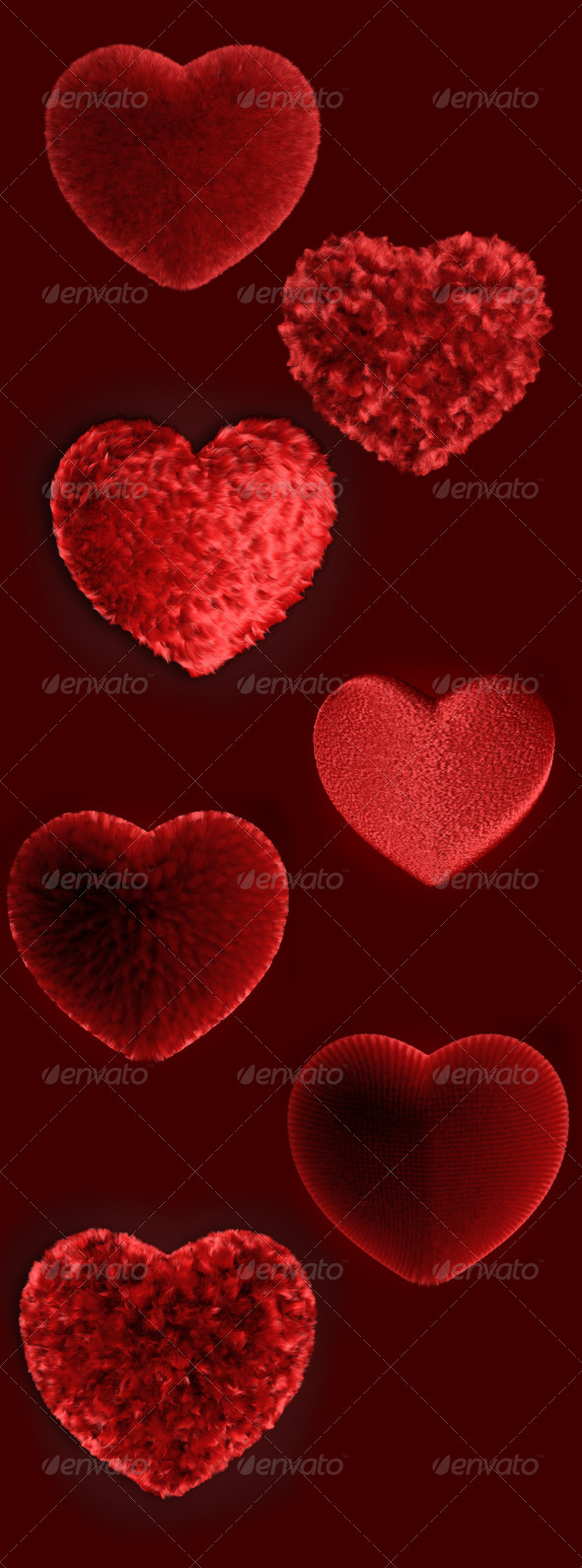 Furry Hearts - 3D Renders Graphics