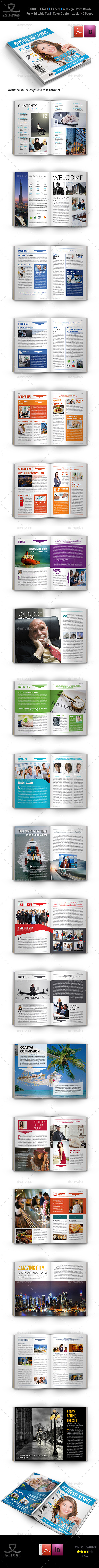 Business Spirit Newsletter Magazine - 40 Pages V.3 - Magazines Print Templates