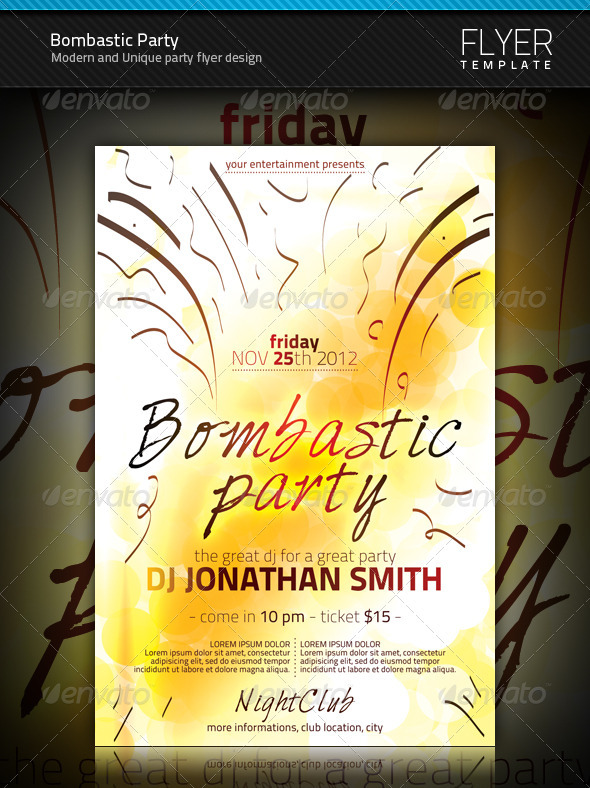 Bombastic Party Flyer - Clubs & Parties Events