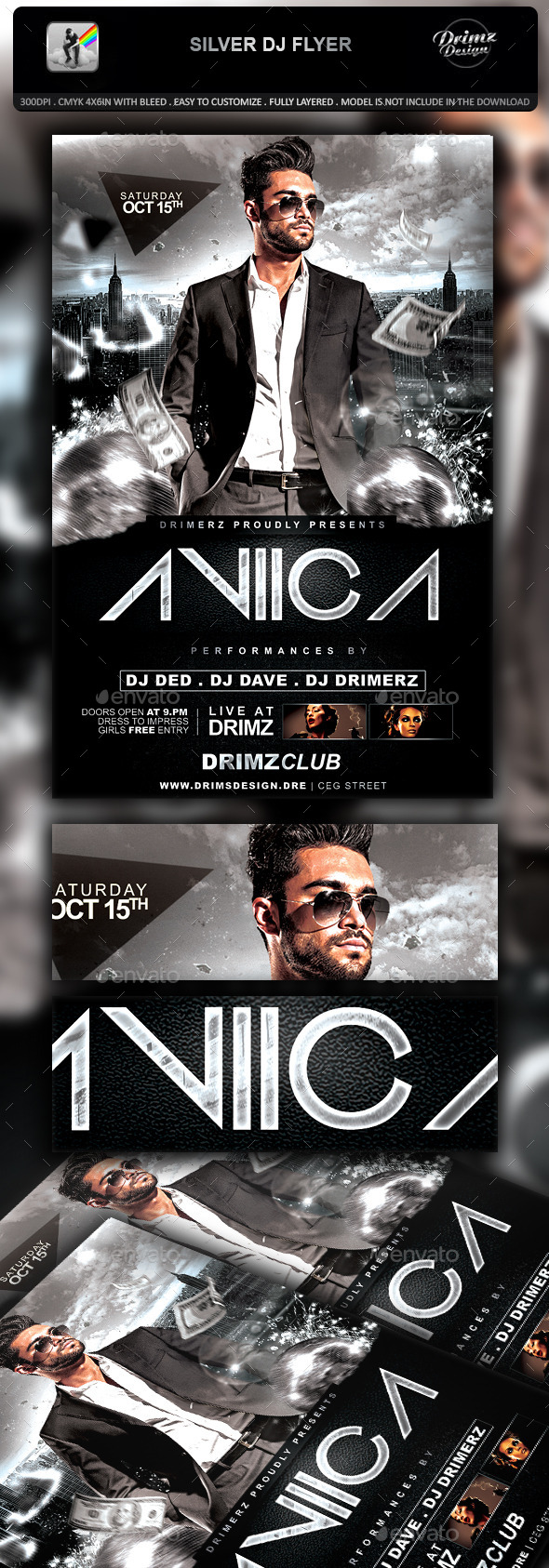 Silver DJ Flyer - Events Flyers