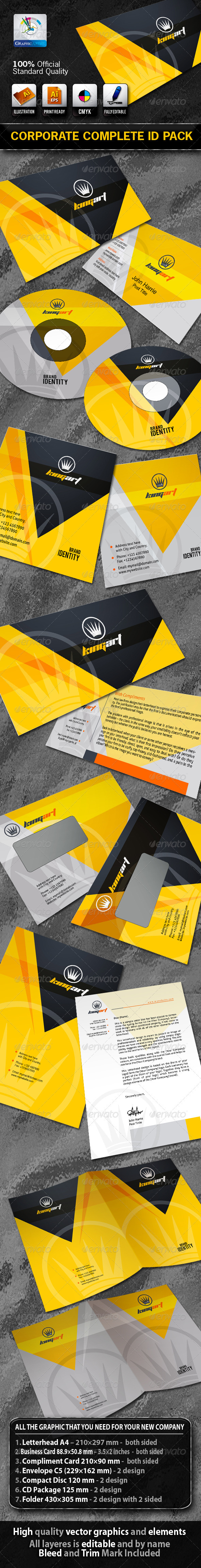 KingArt Business Corporate ID Pack + Logo - Stationery Print Templates