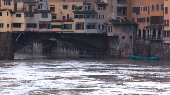 Buildings Over Water On Ponte Vecchio