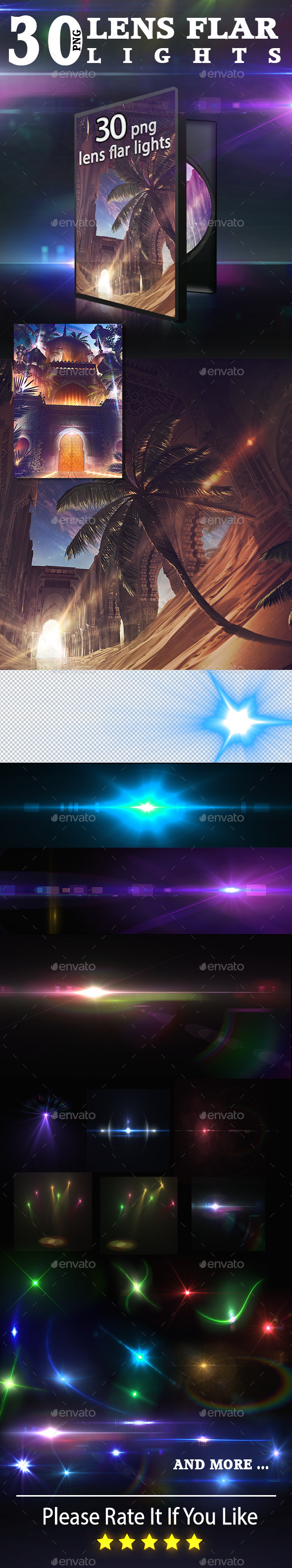 30 Awsome Lens Flare - Decorative Graphics