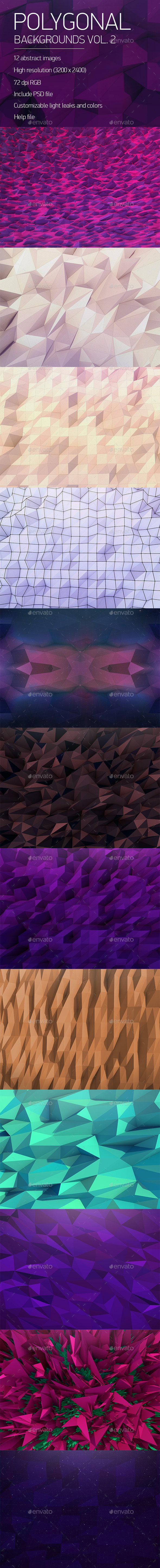 Polygonal Backgrounds Vol. 2