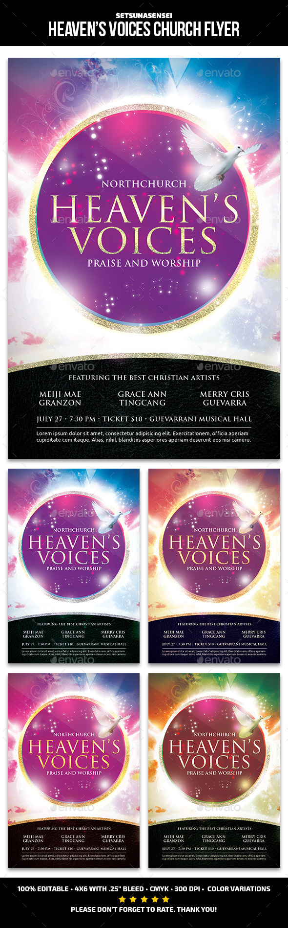 Heaven Voices Church Flyer - Church Flyers