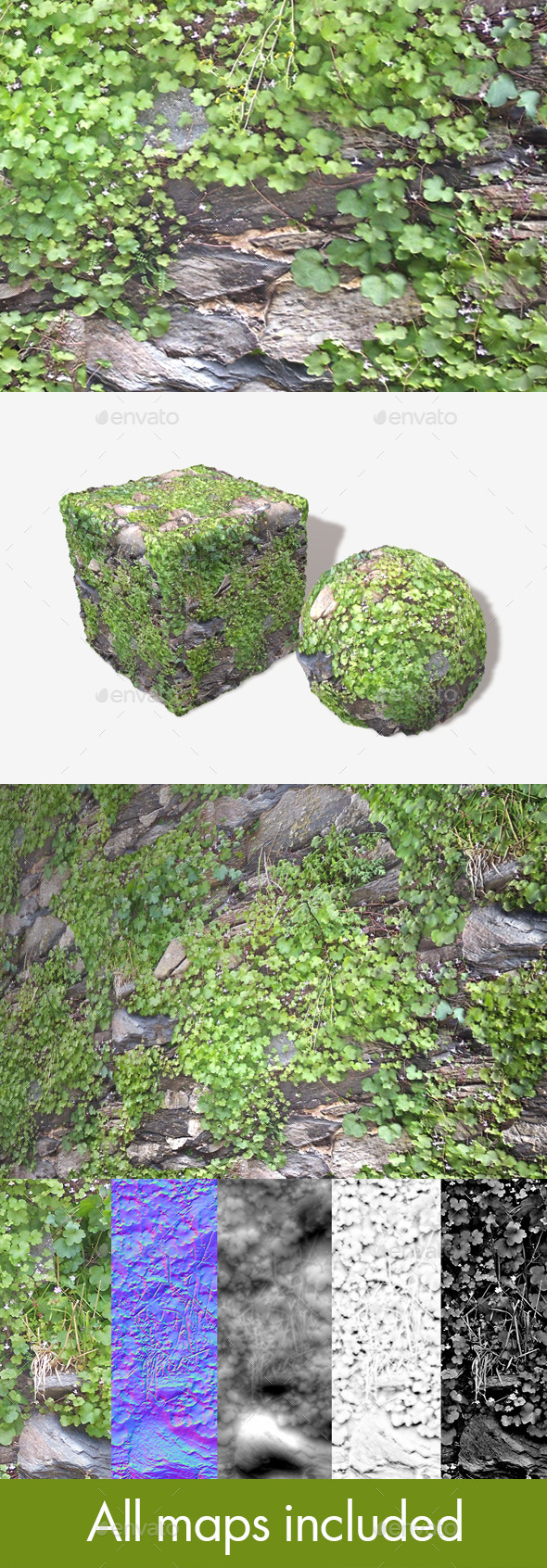 Rock Wall Plants - 3Docean 12124183