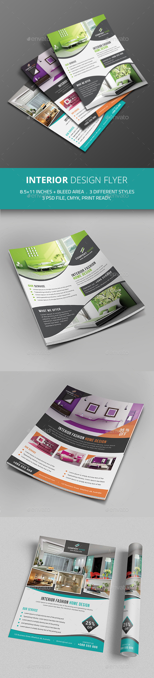Interior Design Flyer - Commerce Flyers