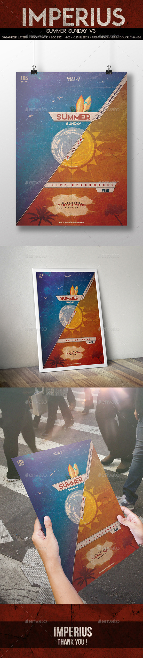 Summer Sunday V3 - Flyers Print Templates