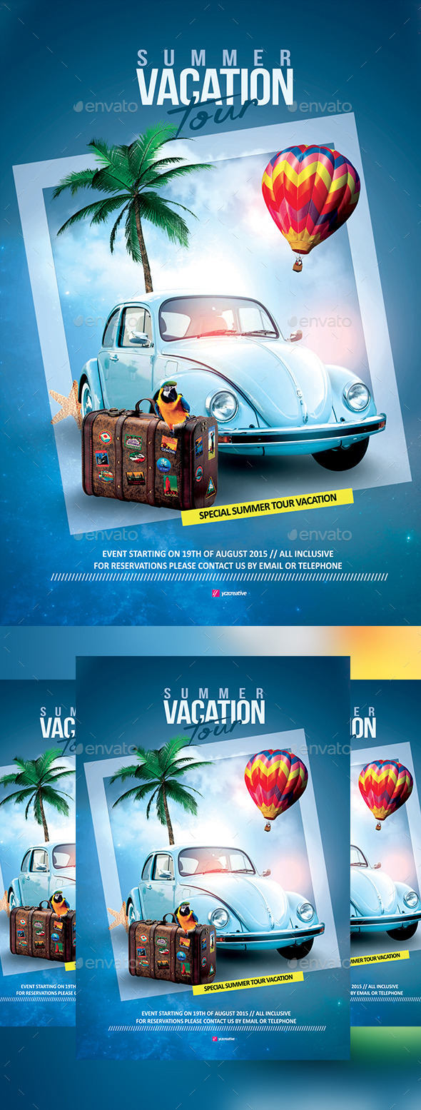 Summer Vacation Tour - Events Flyers