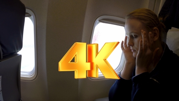 Woman In The Plane Feeling Sick alt