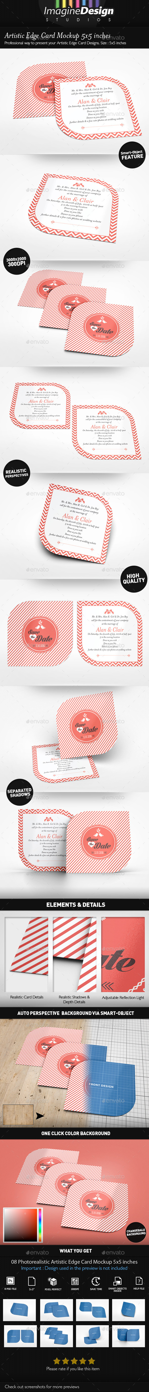 Artistic Edge Card Mockup 5x5 inches - Miscellaneous Print