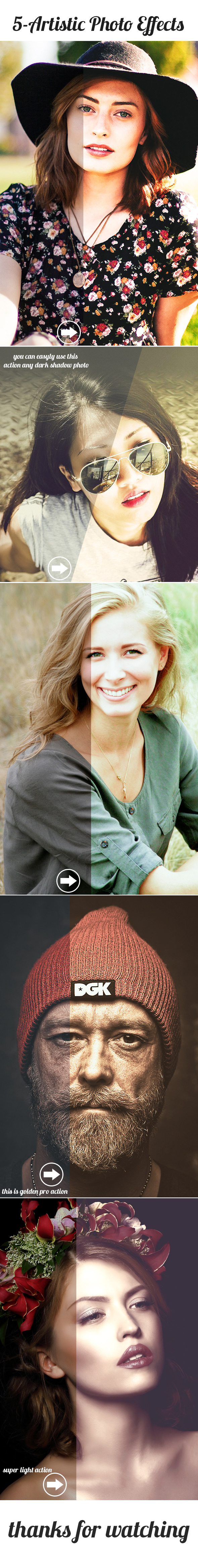 5 Artistic Photo Effects - Photo Effects Actions