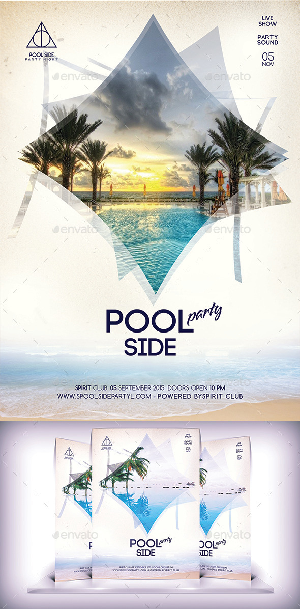 Pool Side Party Flyer - Flyers Print Templates