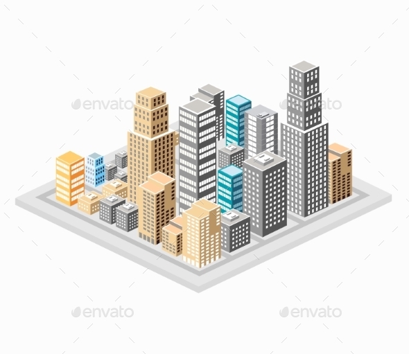 City - Buildings Objects
