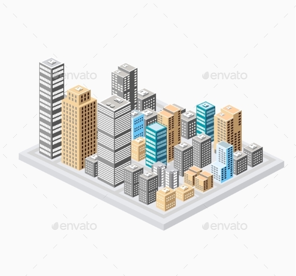 City - Buildings Objects