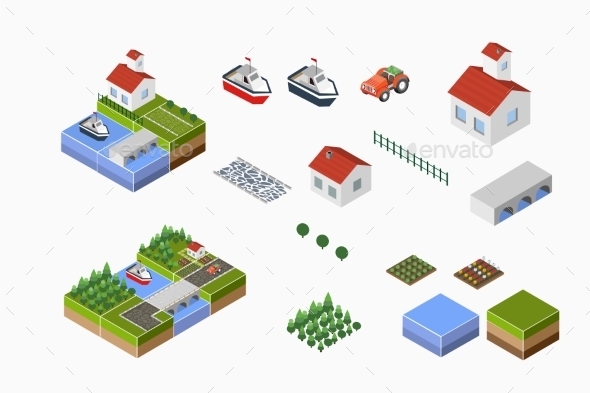 Countryside With Farm - Landscapes Nature