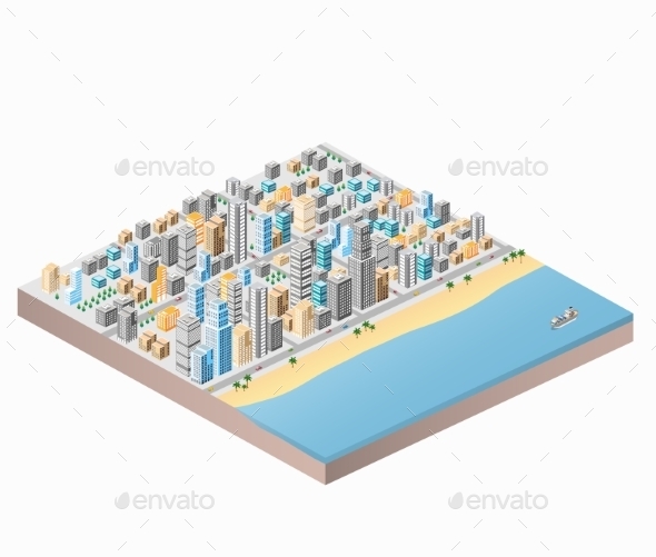 City Beach - Buildings Objects