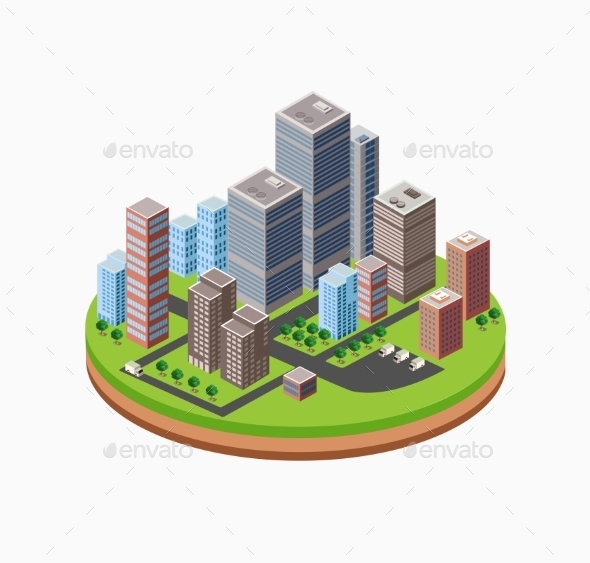 Skyscrapers Urban - Buildings Objects