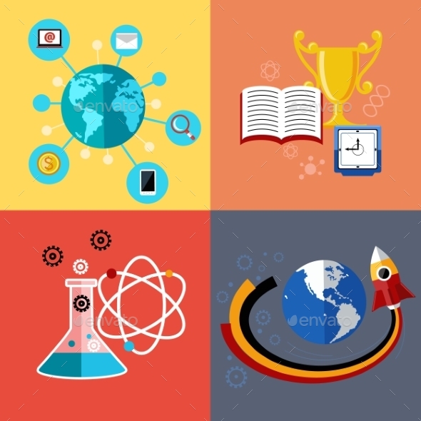 Modern Education And Science Concept - Conceptual Vectors