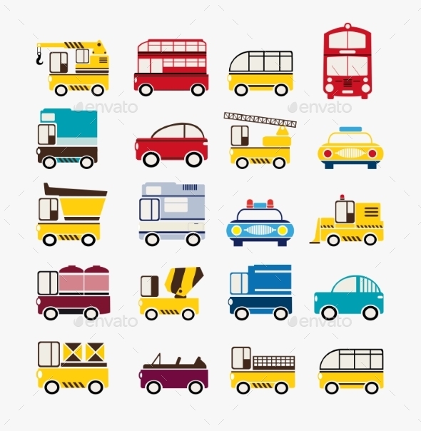 Set Of Cars - Objects Vectors
