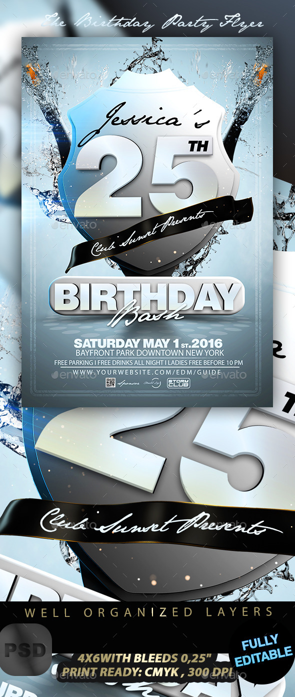 The Birthday Party Flyer - Events Flyers