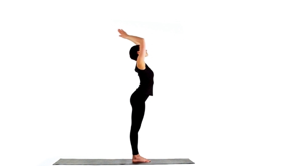 Young Woman Exercise Complete Circle Of Yoga Poses